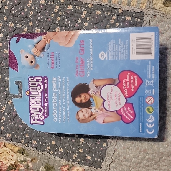 Fingerling monkey glitter blue new in package finger puppet - Picture 3 of 4